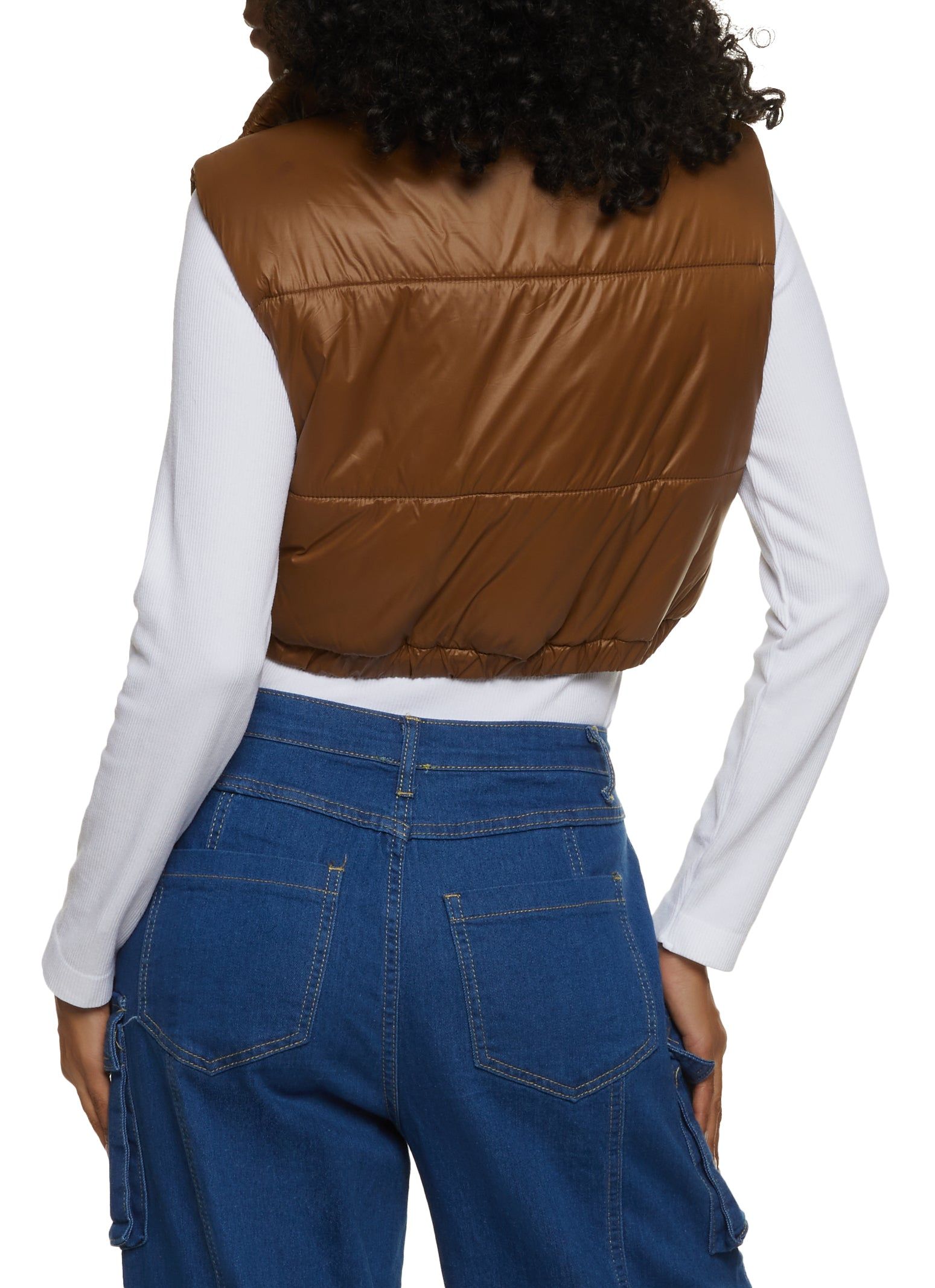 Cropped Puffer Vest sold by Rainbow product image thumbnail 2