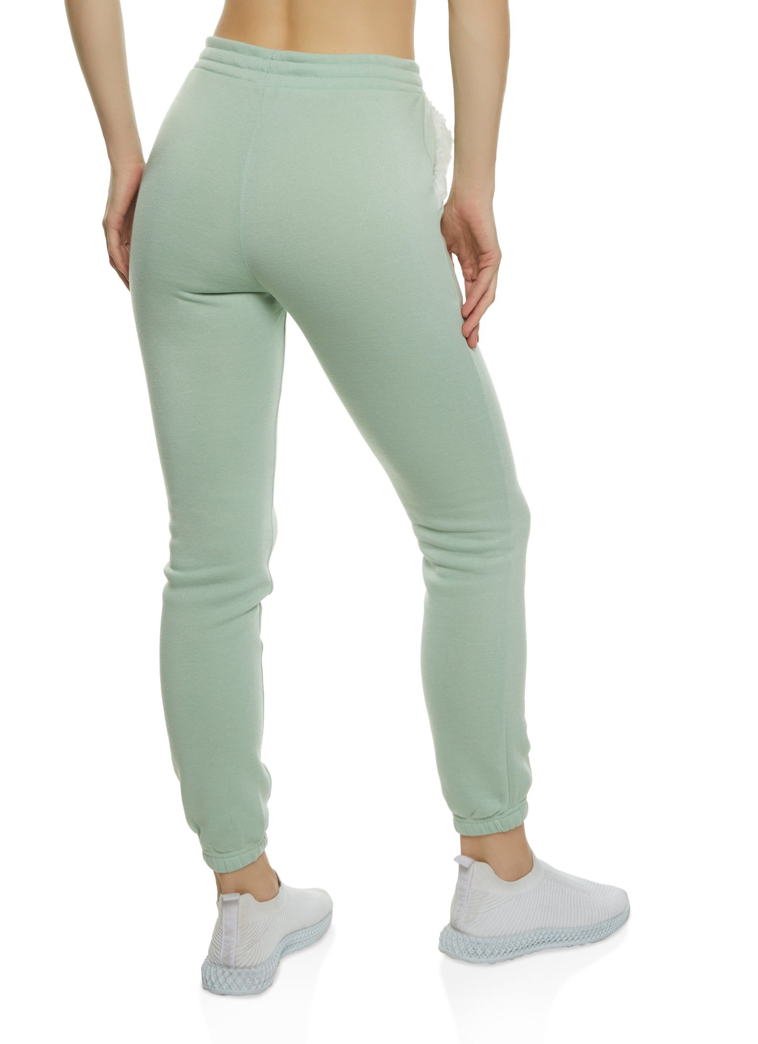 Sherpa Trim Drawstring Joggers sold by Rainbow product image thumbnail 2