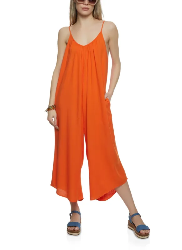 Cropped Wide Leg Jumpsuit sold by Rainbow