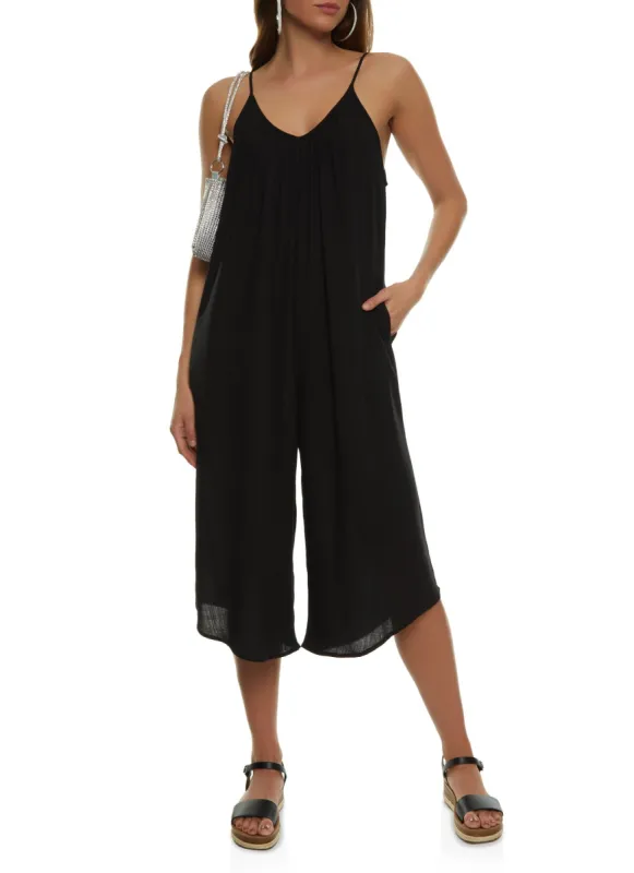 Cropped Wide Leg Jumpsuit sold by Rainbow