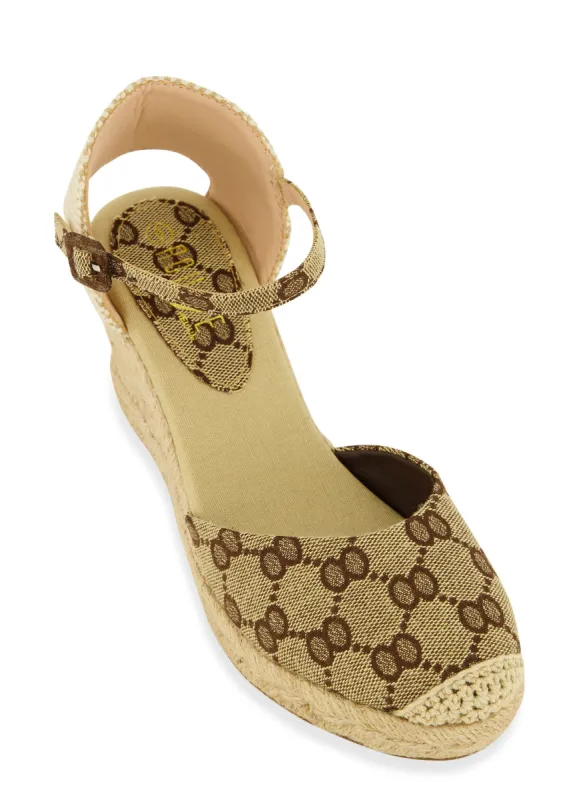 Buckle Strap Espadrille Wedge Sandals sold by Rainbow