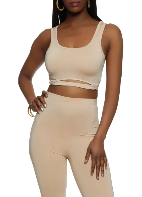Cut Out Cropped Tank Top sold by Rainbow