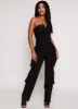 Daisy Solid Strapless Cargo Denim Jumpsuit sold by Rainbow