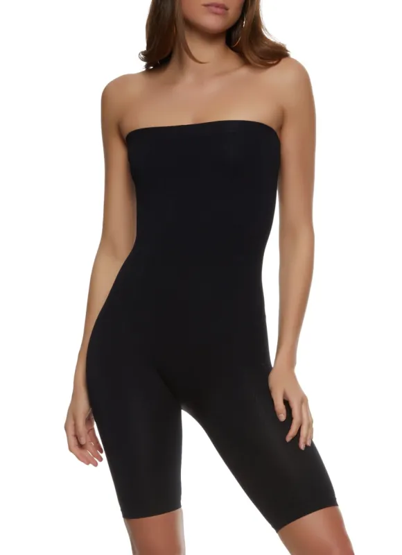 Seamless Ribbed Strapless Romper sold by Rainbow
