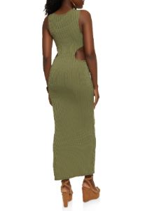 Rib Knit Cut Out Tank Dress sold by Rainbow