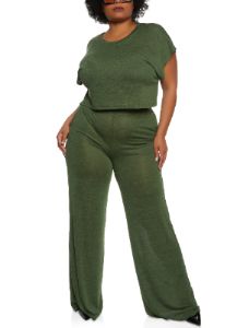 Plus Size Brushed Knit Dolman Sleeve Top sold by Rainbow
