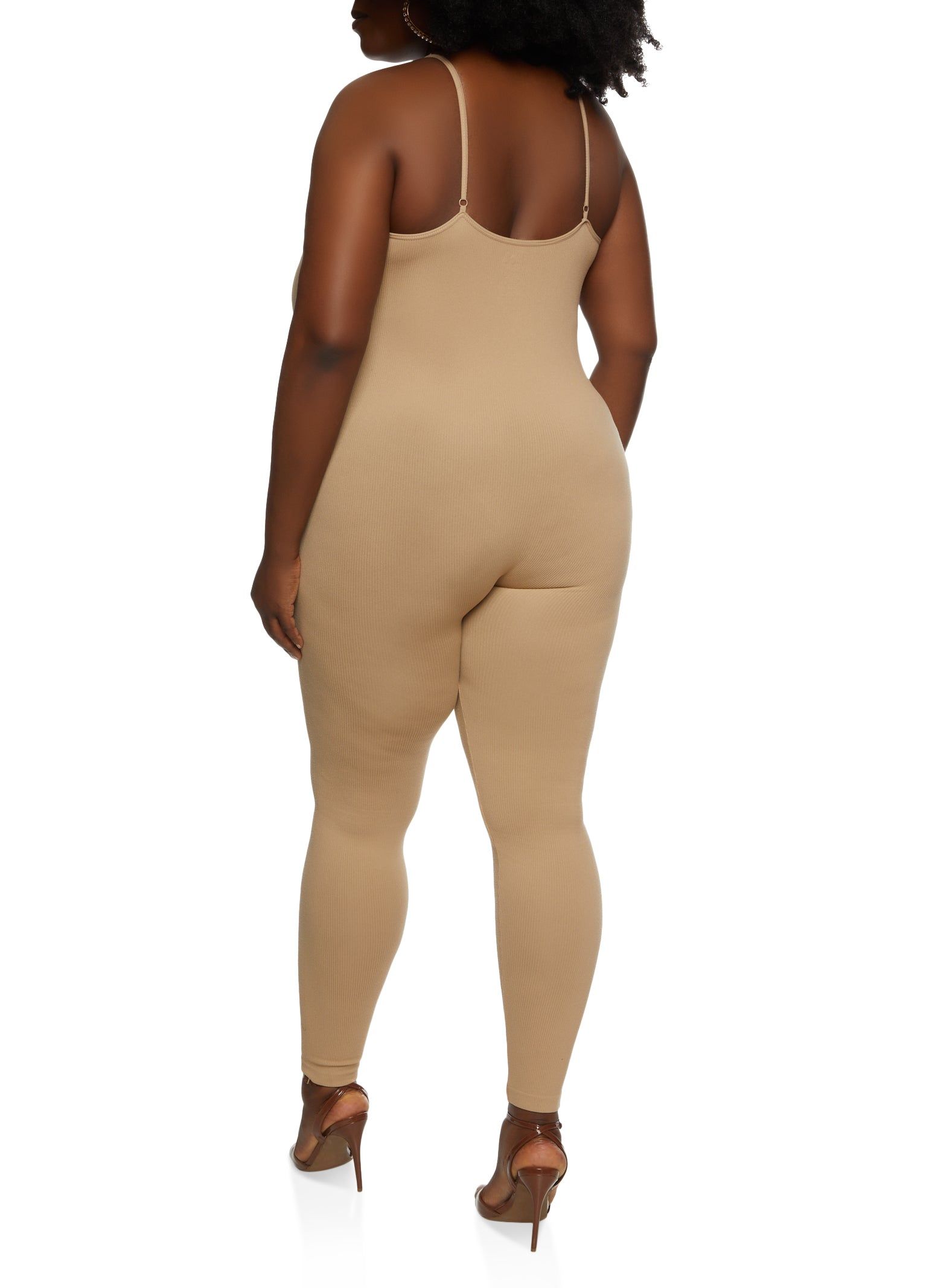 Plus Size Seamless Scoop Neck Cami Catsuit sold by Rainbow product image thumbnail 2