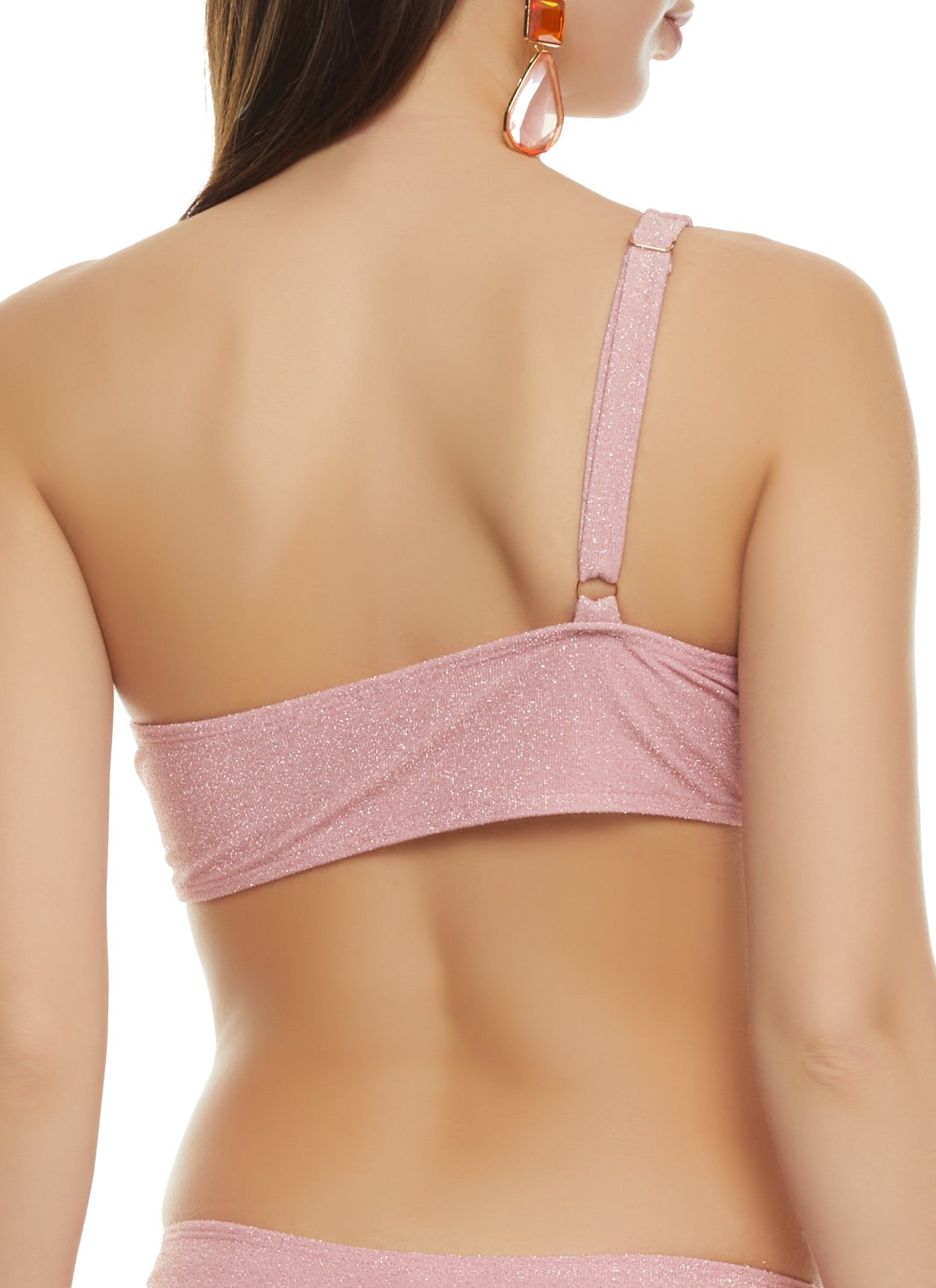 Lurex O Ring One Shoulder Swim Bikini Top sold by Rainbow product image thumbnail 3