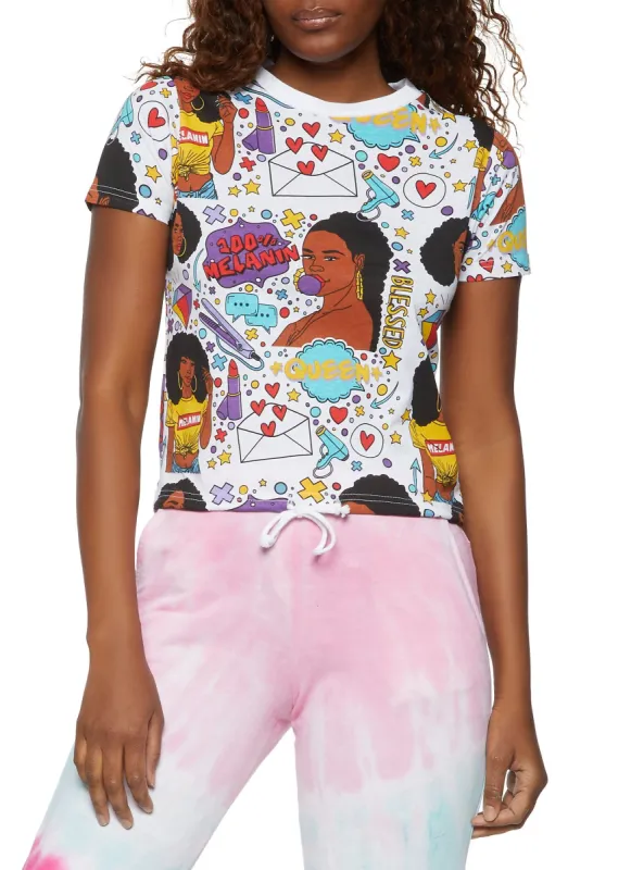 100 Percent Melanin Graphic T Shirt sold by Rainbow