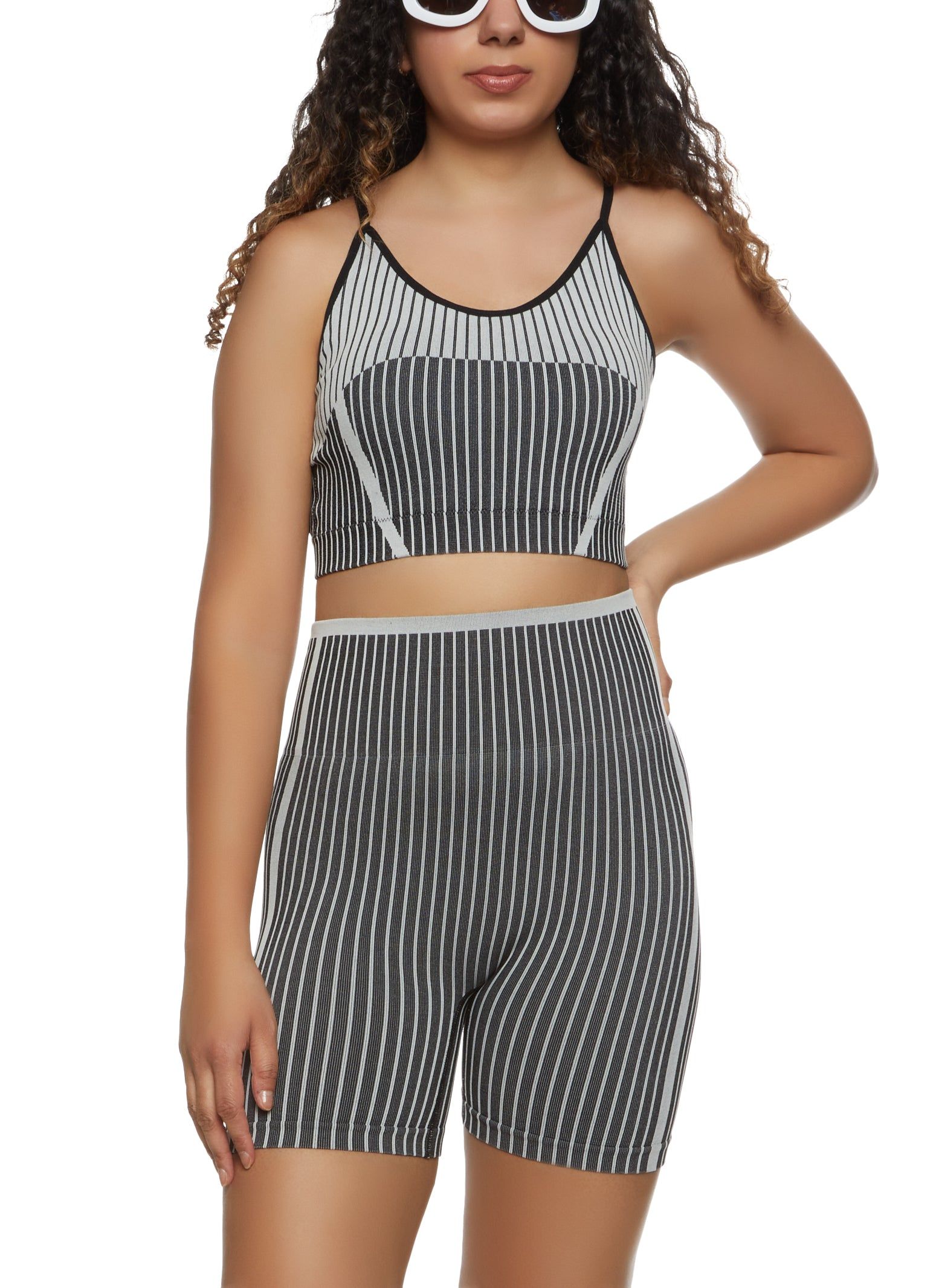 Stripe Seamless Cropped Cami sold by Rainbow