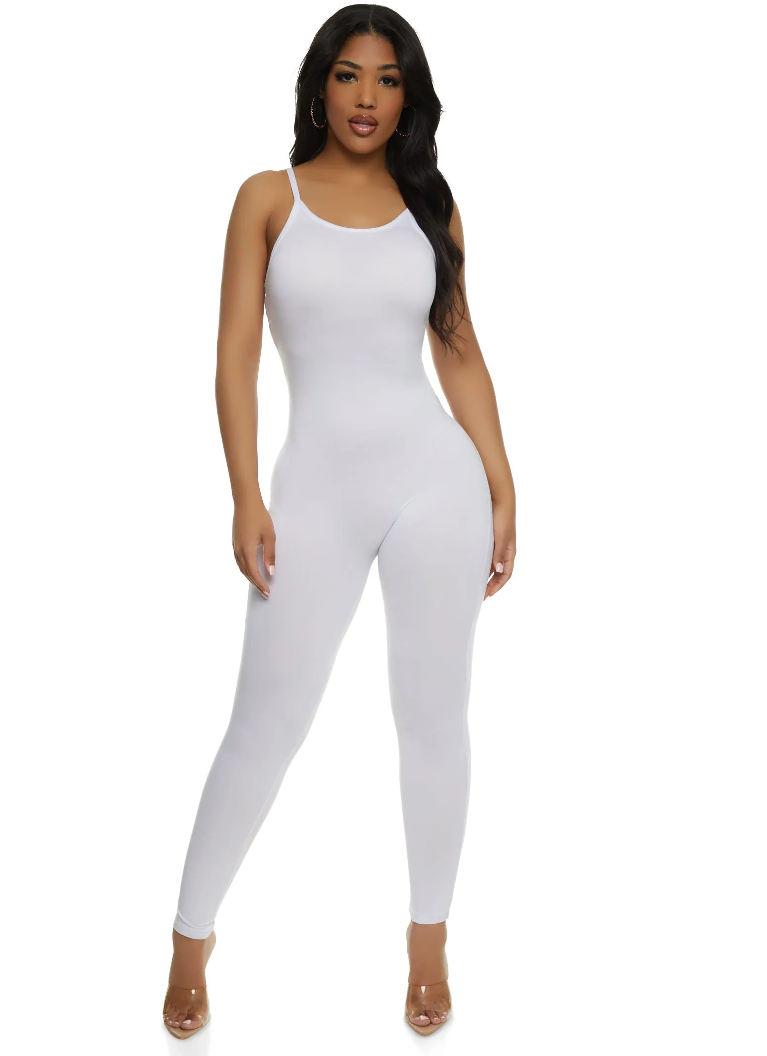 Solid Scoop Neck Cami Jumpsuit sold by Rainbow