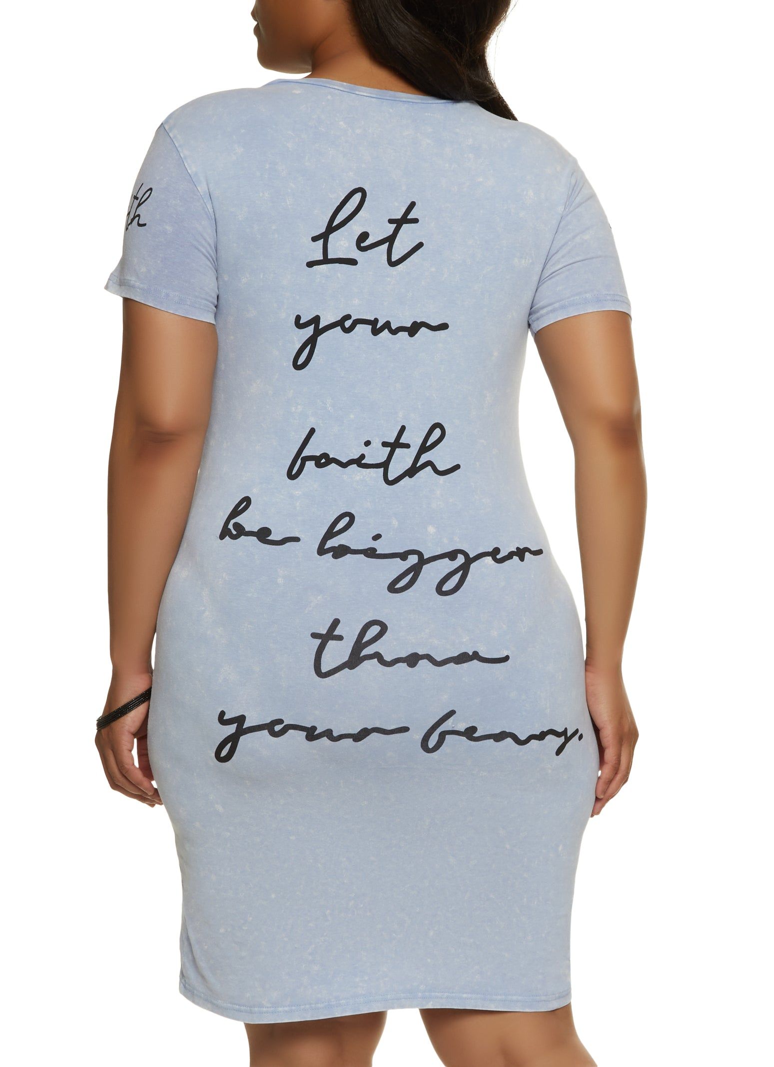 Plus Size Faith Graphic Midi T Shirt Dress sold by Rainbow product image thumbnail 3