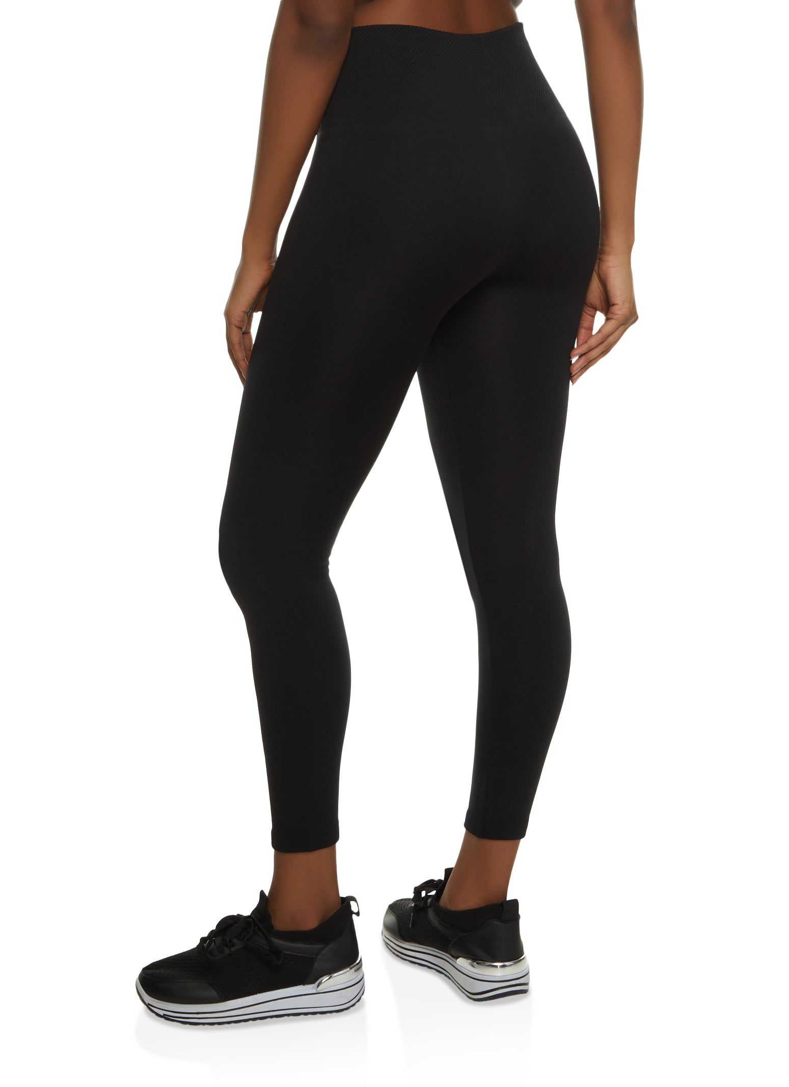 Waffle Knit Waistband Fleece Leggings sold by Rainbow product image thumbnail 2