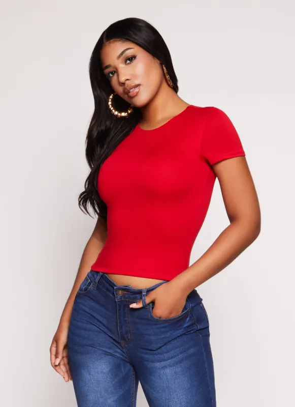 Double Layered Crew Neck T Shirt sold by Rainbow