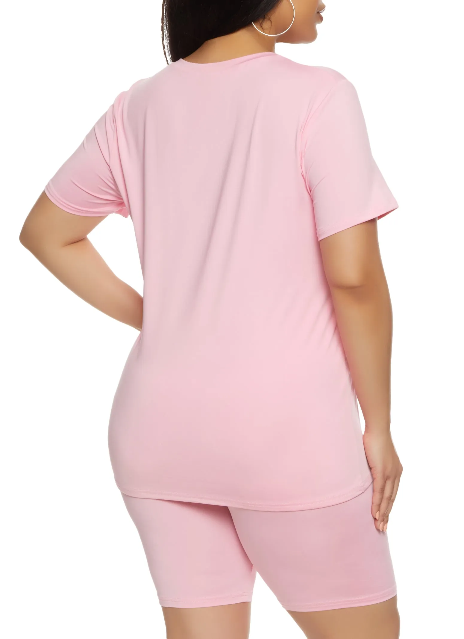 Plus Size Daisy Soft Knit V Neck T Shirt sold by Rainbow product image thumbnail 3