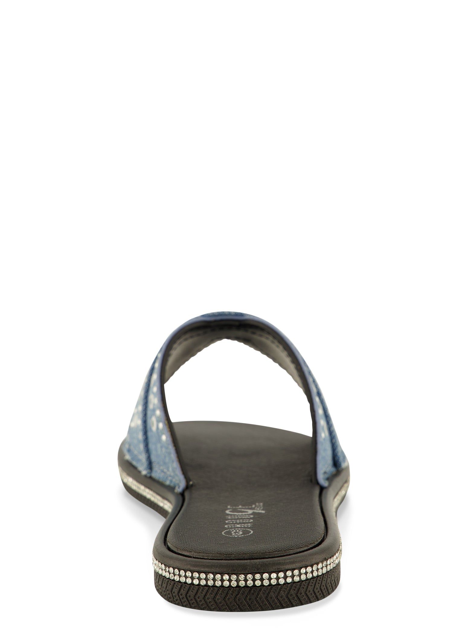 Studded Band Rhinestone Trim Slide Sandals sold by Rainbow product image thumbnail 3