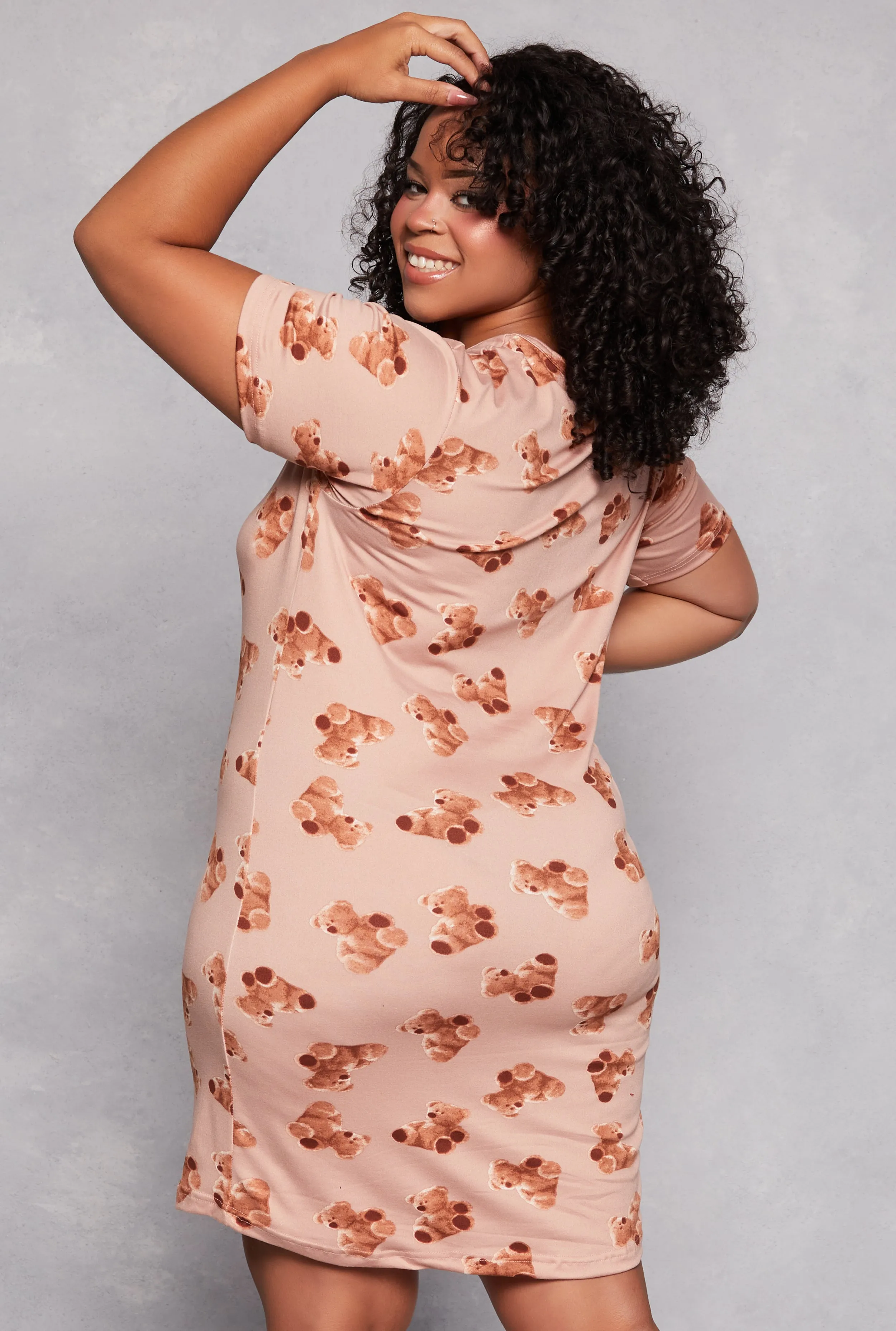 Plus Size Bearly Awake Graphic Nightgown sold by Rainbow product image thumbnail 2