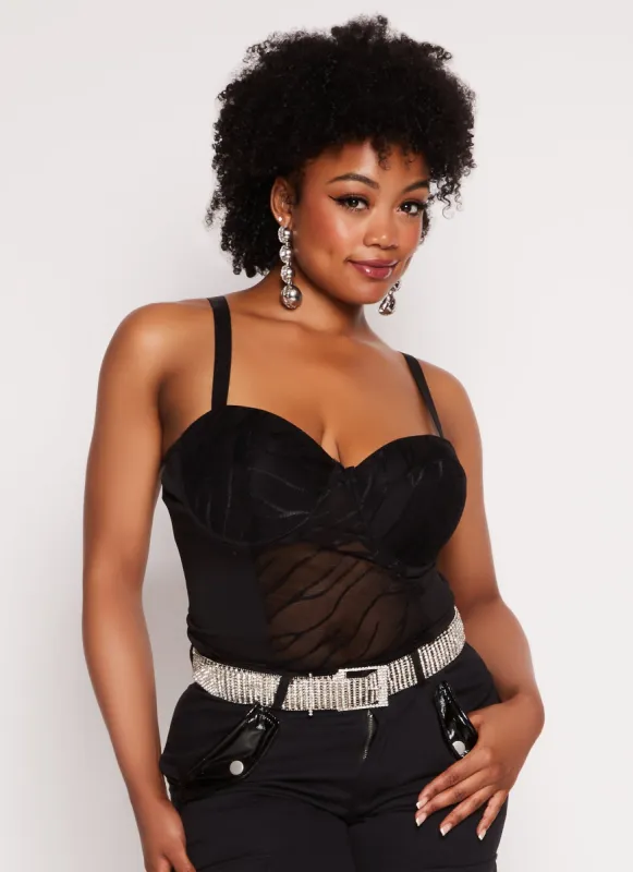 Plus Size Body Contour Bustier Top sold by Rainbow