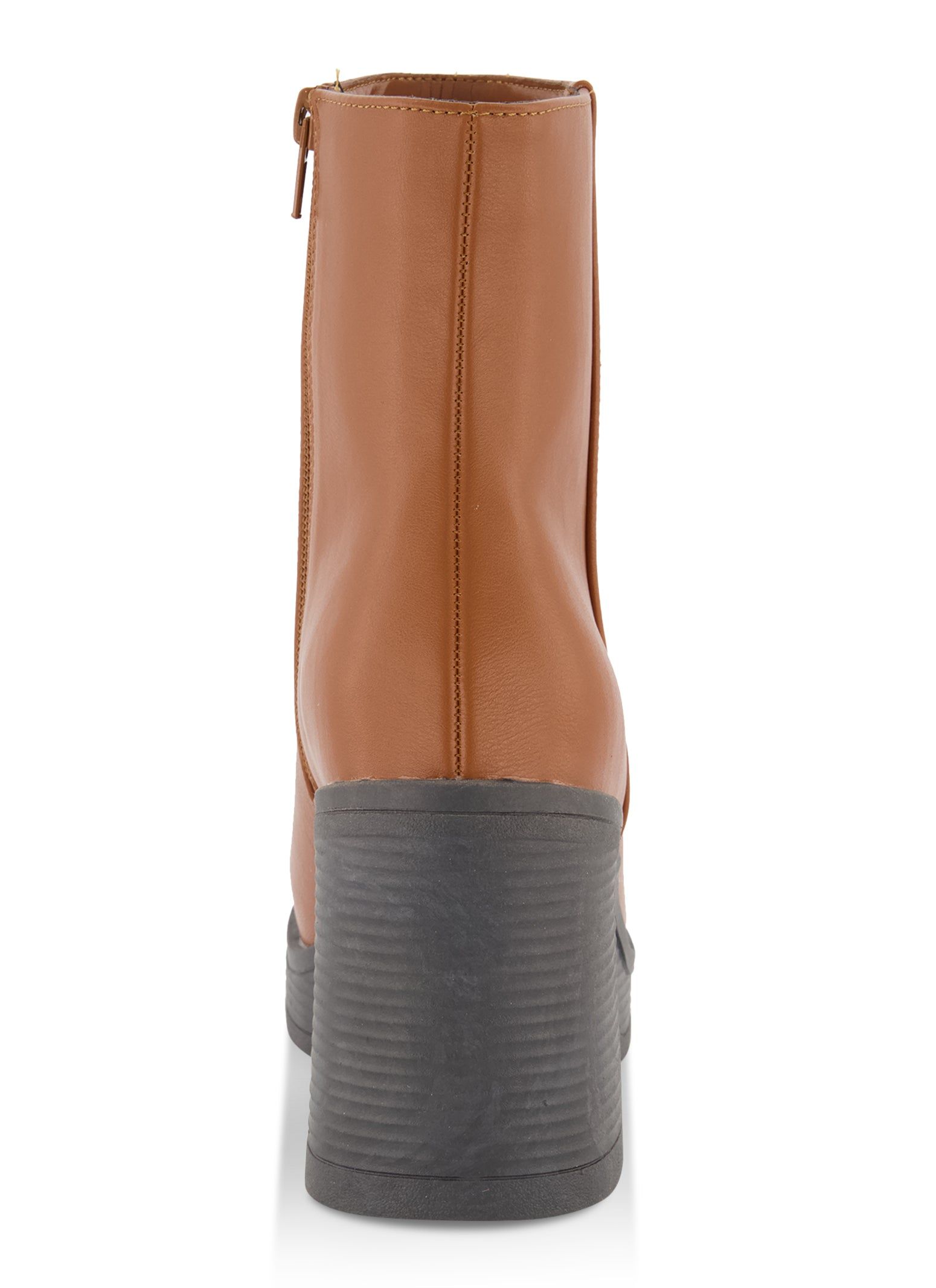 Side Zip Square Toe Block Heel Booties sold by Rainbow product image thumbnail 3