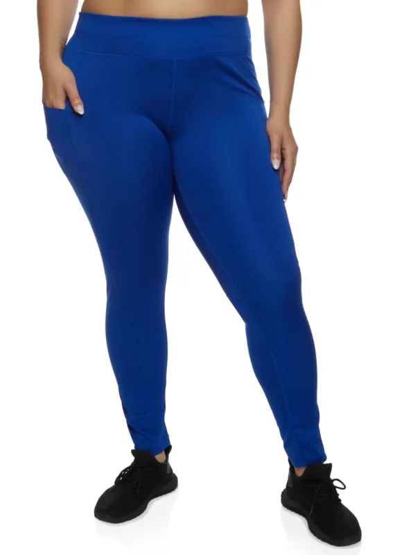 Plus Size Decorative Stitch Side Pocket Leggings sold by Rainbow