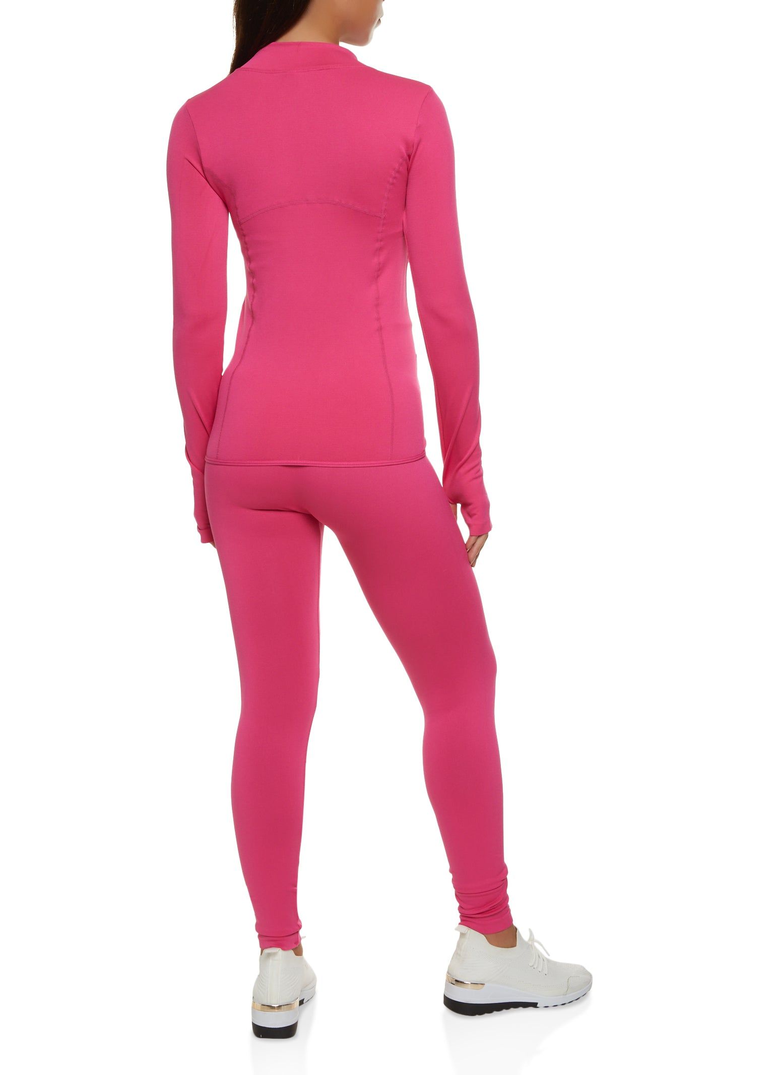 Seamless Solid Track Jacket and Leggings Set sold by Rainbow product image thumbnail 2