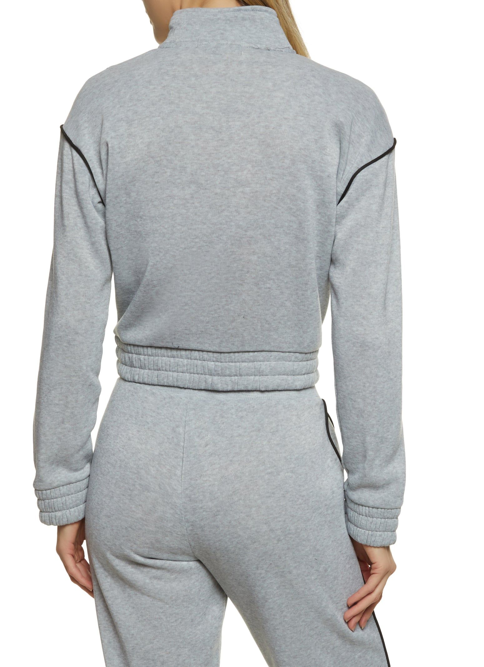 Contrast Piping Half Zip Sweatshirt sold by Rainbow product image thumbnail 3