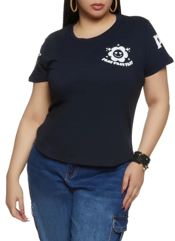 Plus Size Pray Graphic T Shirt sold by Rainbow