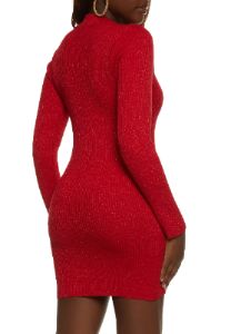 Lurex Ribbed Keyhole Detail Sweater Dress sold by Rainbow