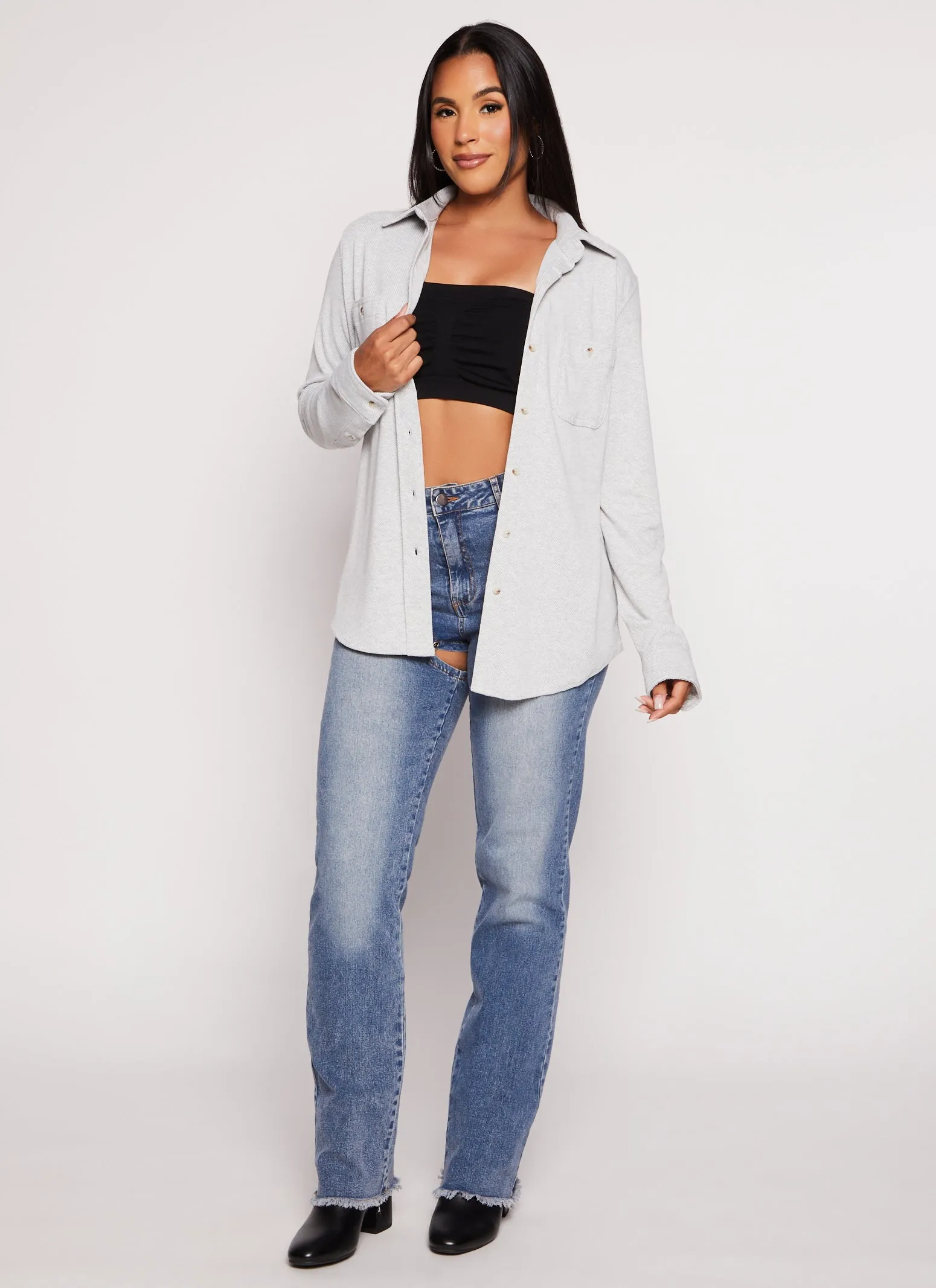 Striped Pique Button Front Shirt sold by Rainbow product image thumbnail 2