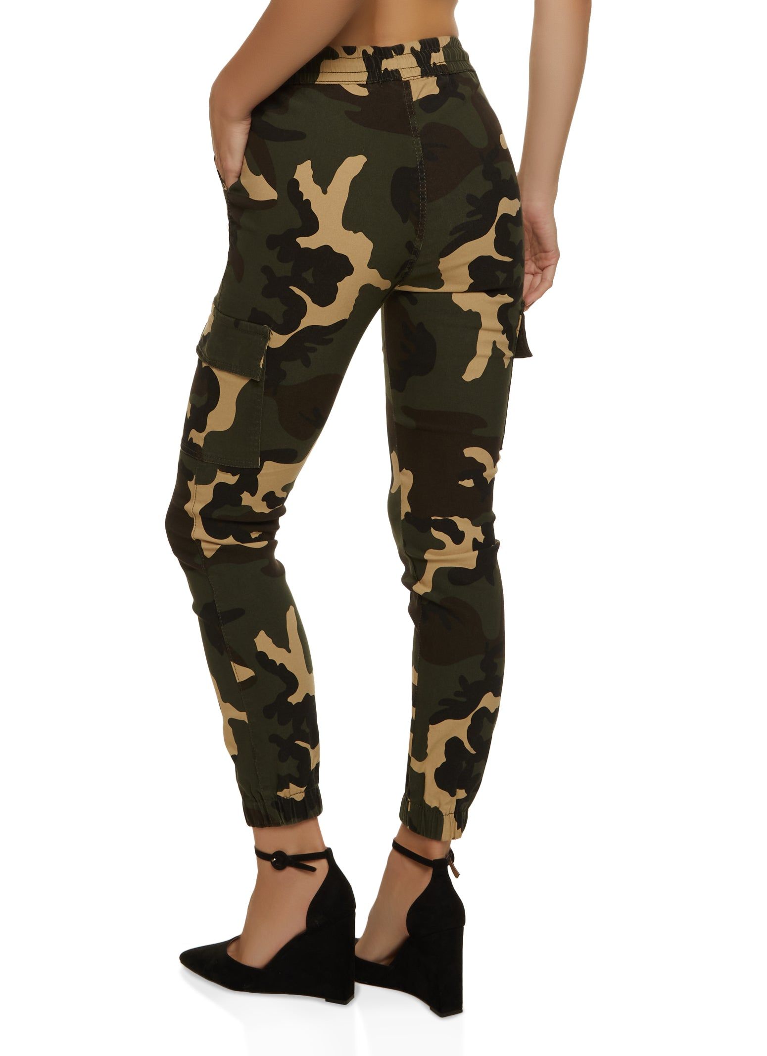 Drawstring Camo Cargo Pocket Joggers sold by Rainbow product image thumbnail 3