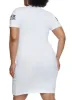 Plus Size Black Mixed With Graphic T Shirt Dress sold by Rainbow