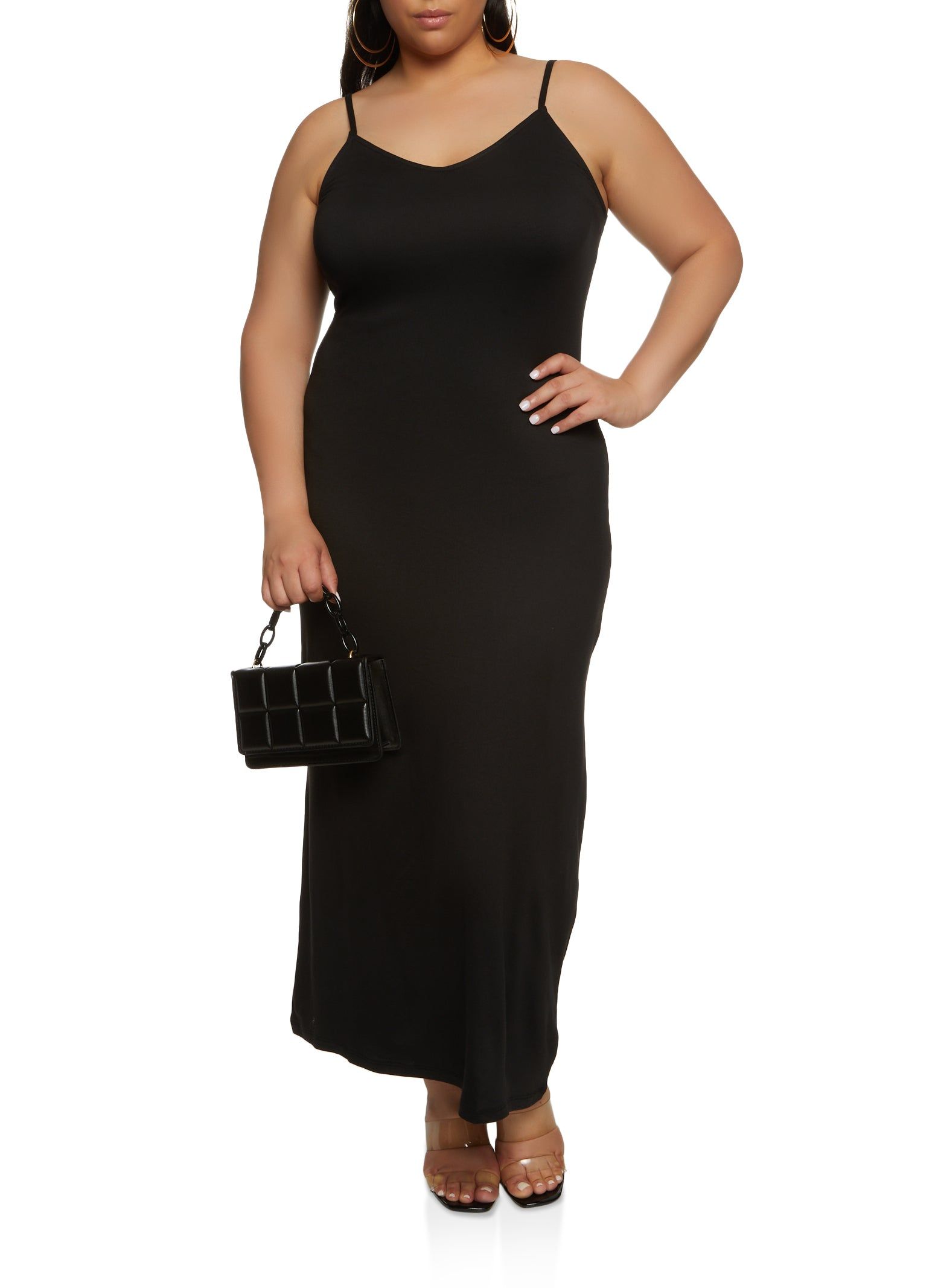 Plus Size Solid Scoop Neck Maxi Dress sold by Rainbow product image thumbnail 2