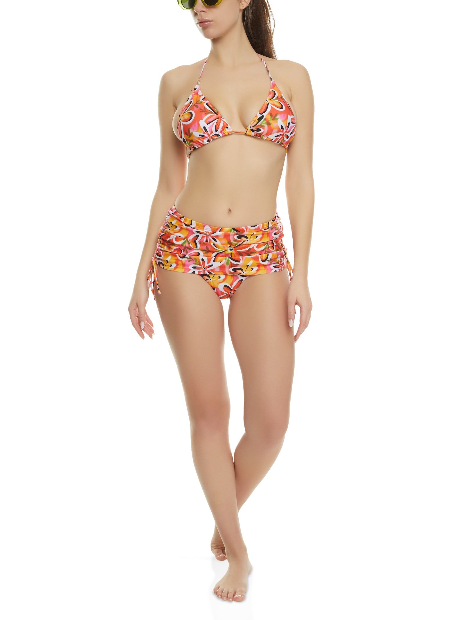Floral Print Triangle Swim Bikini Top sold by Rainbow product image thumbnail 2