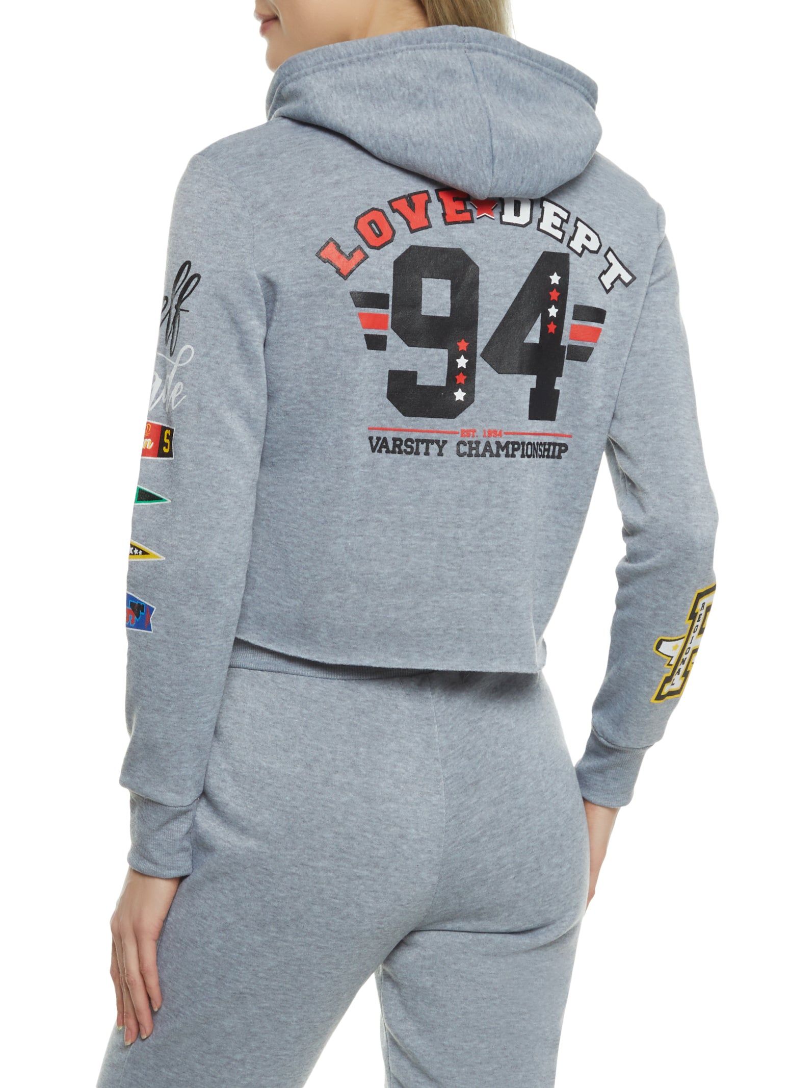 Slashed Love Graphic Hoodie sold by Rainbow product image thumbnail 3