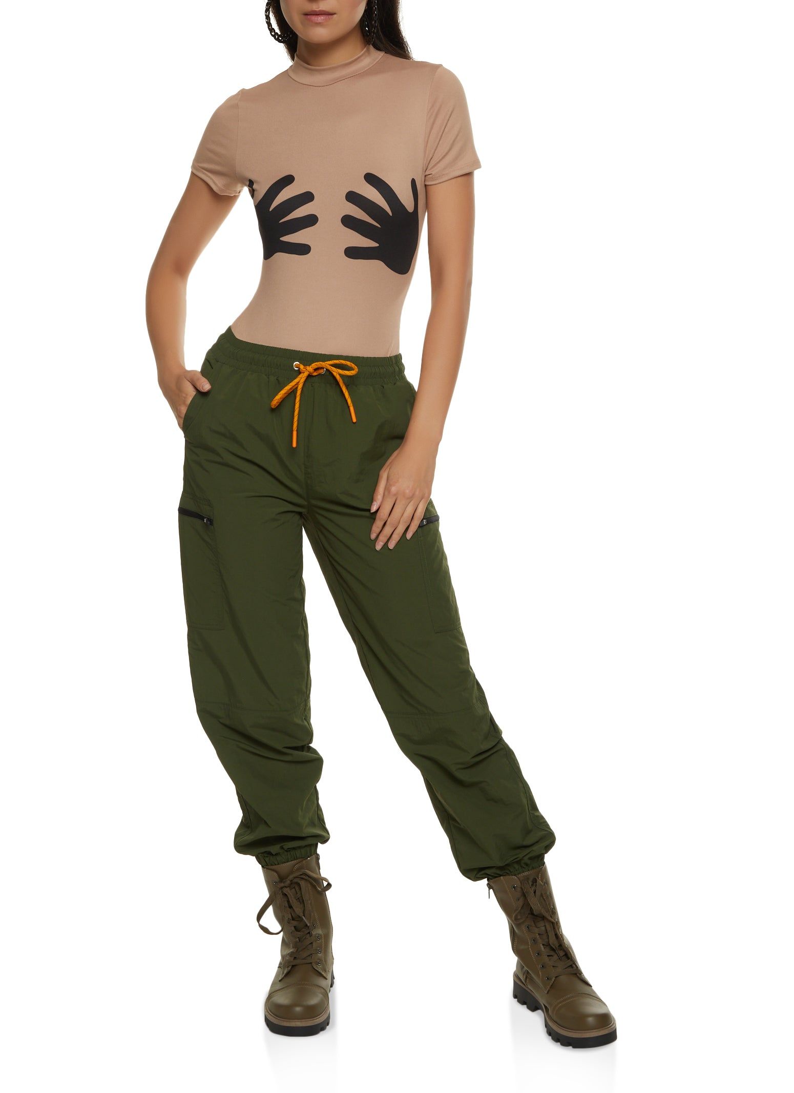 Nylon Side Zip Pocket Joggers sold by Rainbow product image thumbnail 2