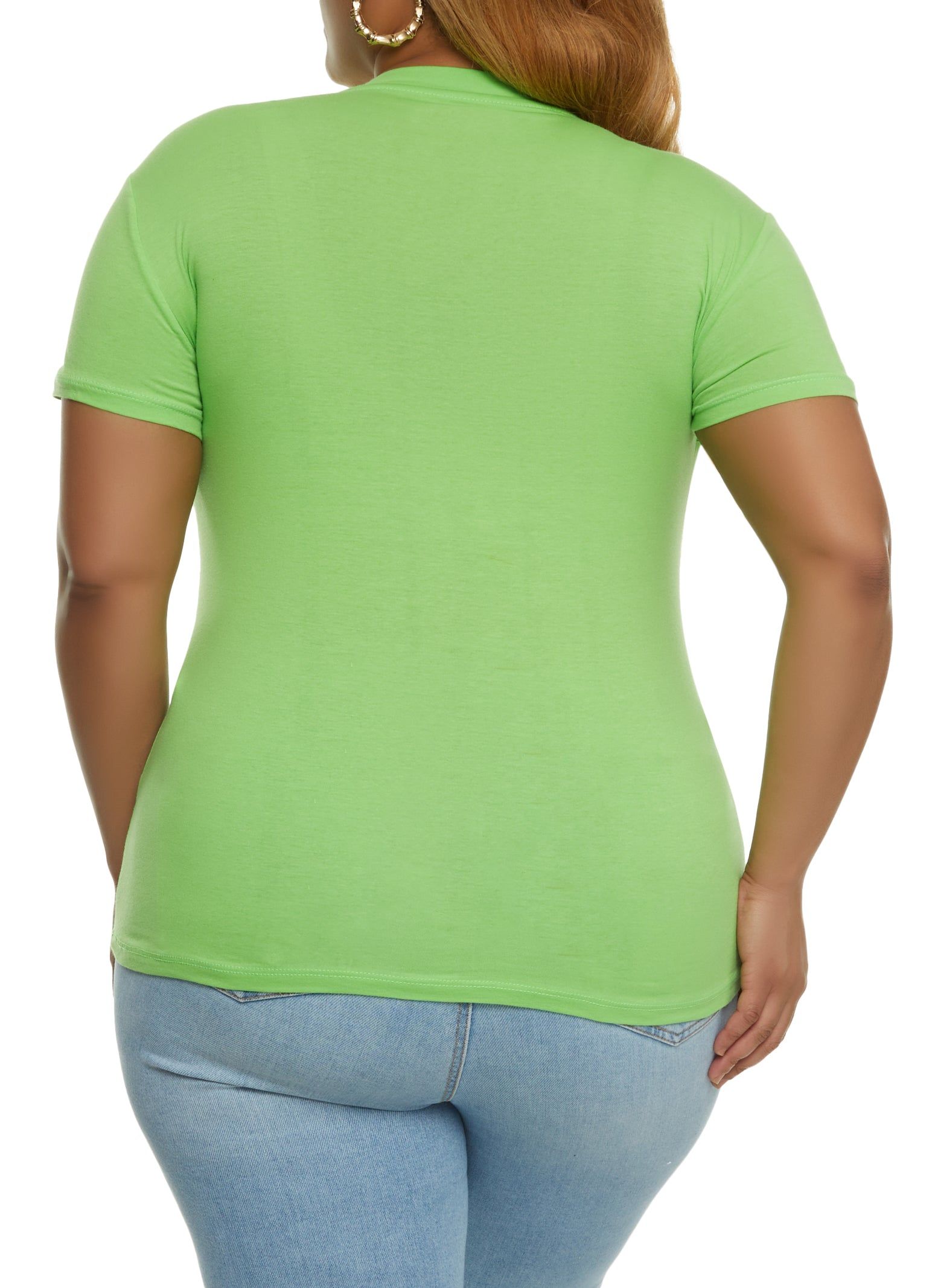 Plus Size Short Sleeve Crew Neck Tee sold by Rainbow product image thumbnail 2