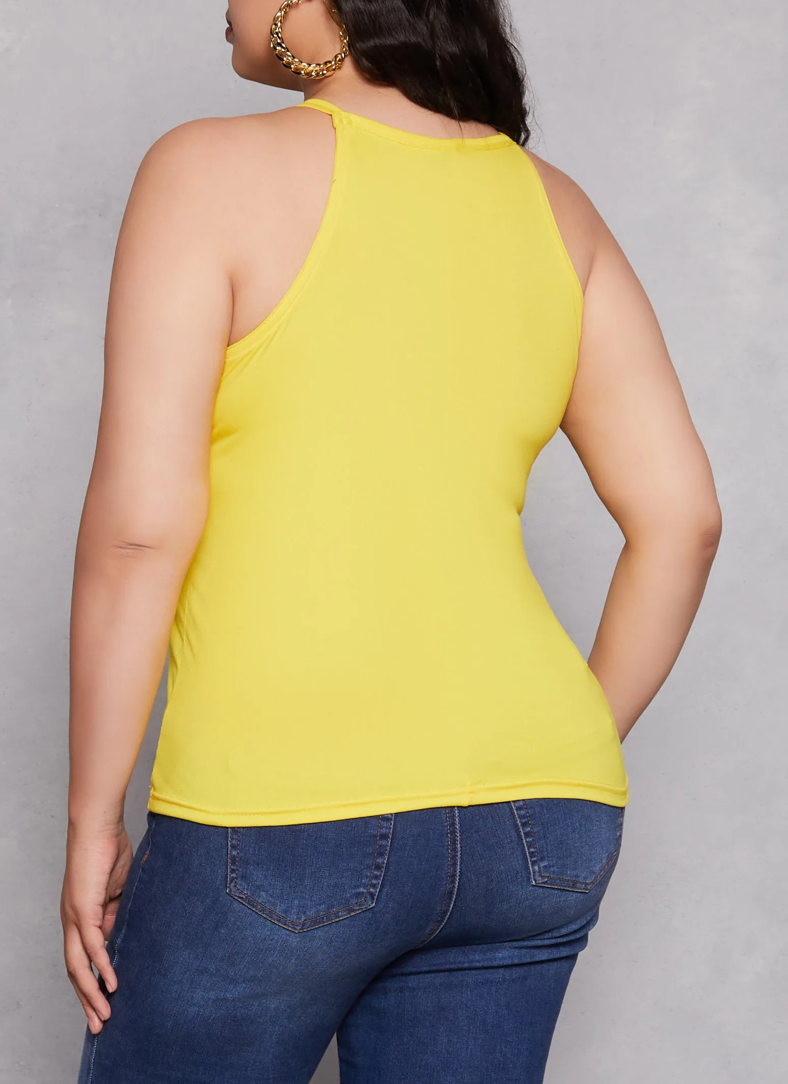 Plus Size Basic High Neck Cami sold by Rainbow product image thumbnail 3