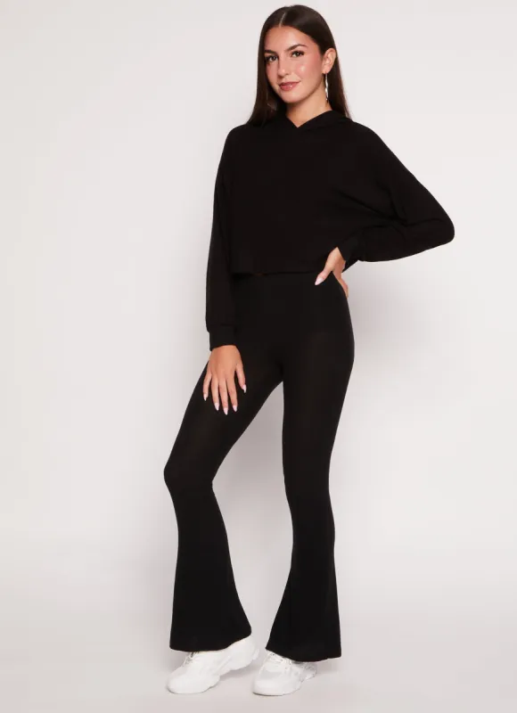 Brushed Rib Knit Flared Pants sold by Rainbow