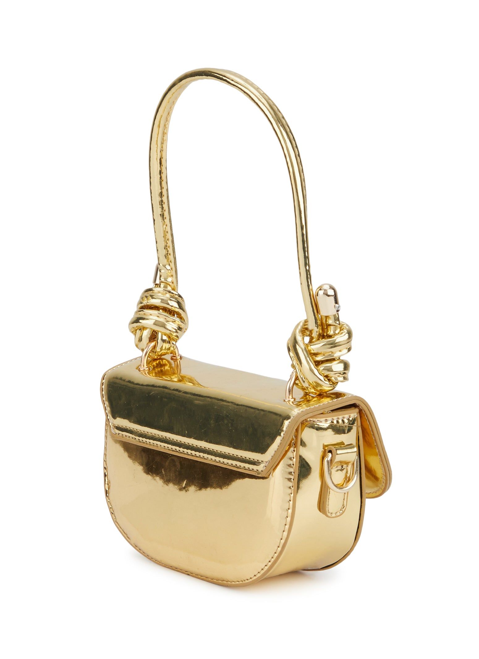 Metallic Faux Leather Convertible Crossbody Bag sold by Rainbow product image thumbnail 2