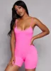 Seamless Ribbed Low Back Cami Romper sold by Rainbow