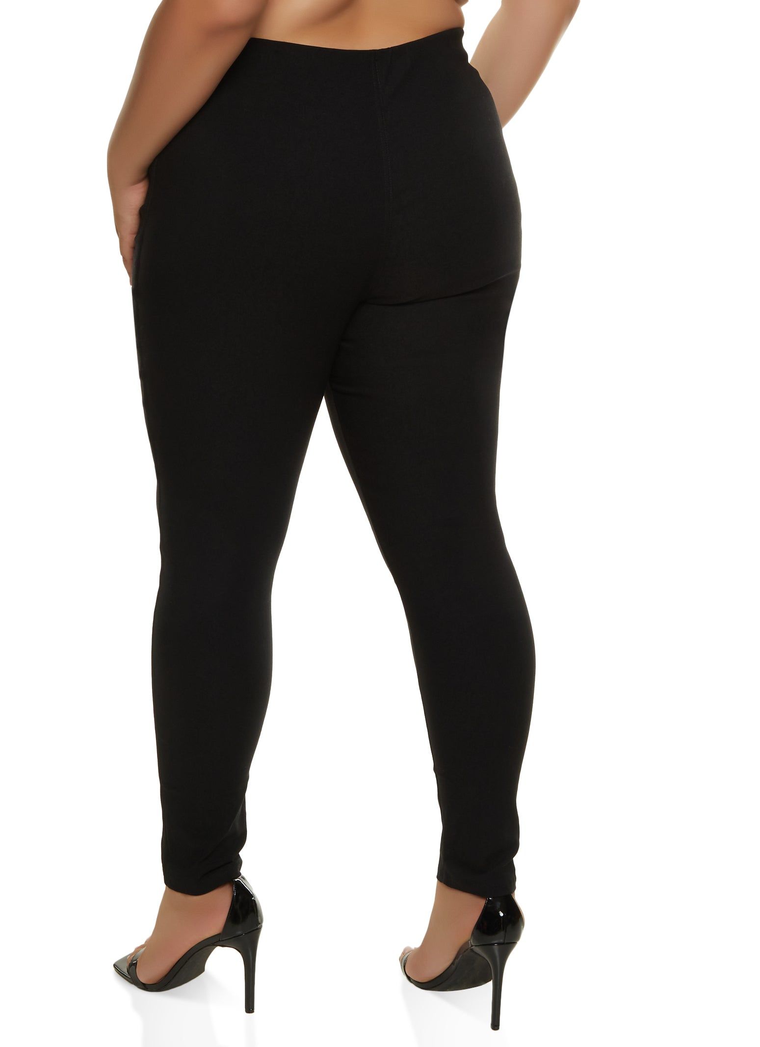 Plus Size Hyperstretch Pintuck Pull On Skinny Pants sold by Rainbow product image thumbnail 2