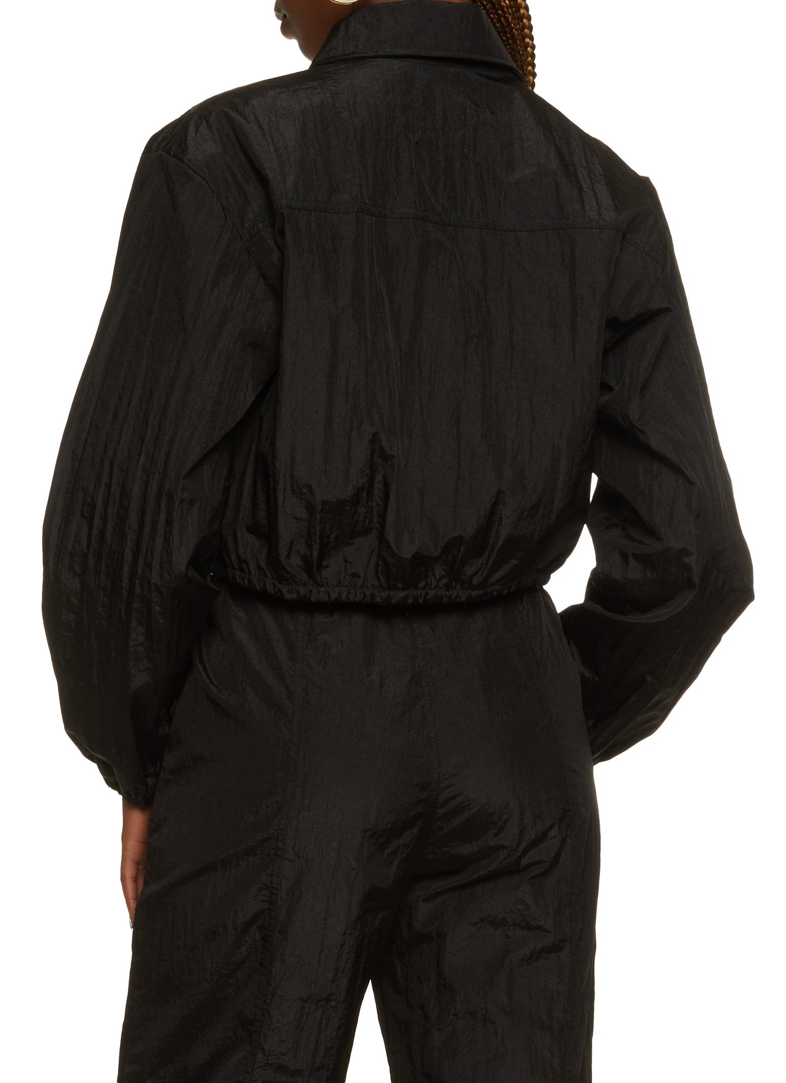 Nylon Snap Button Front Windbreaker Jacket sold by Rainbow product image thumbnail 3