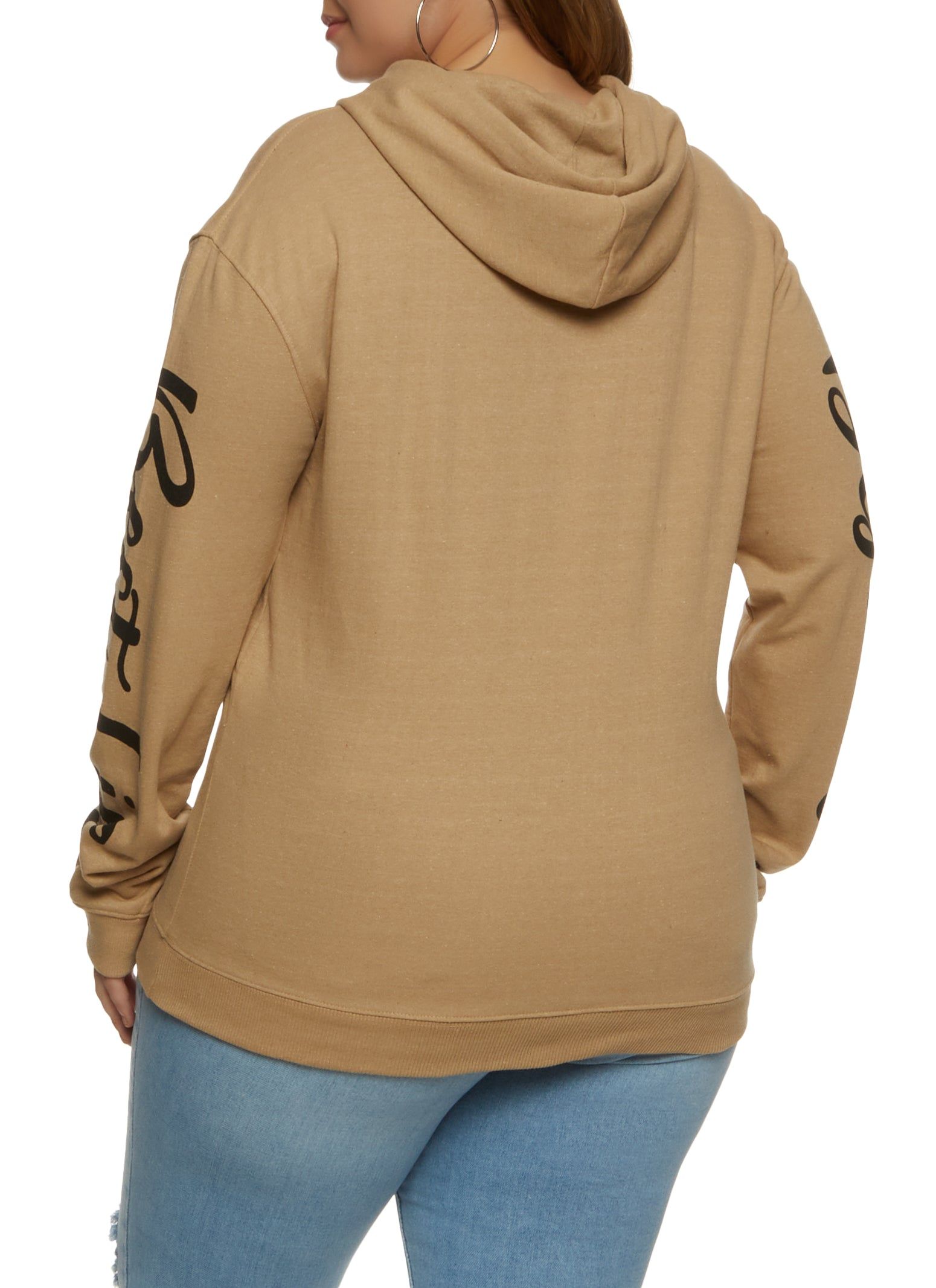 Plus Size Fleece Living My Best Life Graphic Hoodie sold by Rainbow product image thumbnail 2