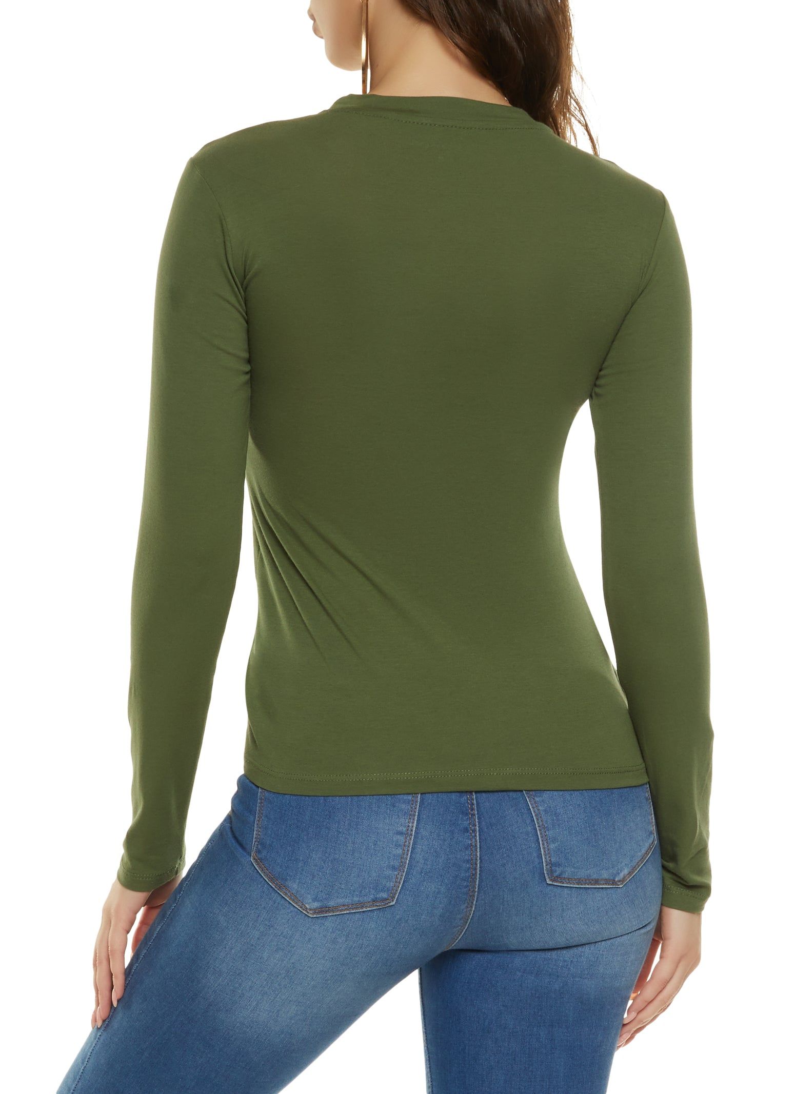 Basic Long Sleeve Crew Neck Tee sold by Rainbow product image thumbnail 2