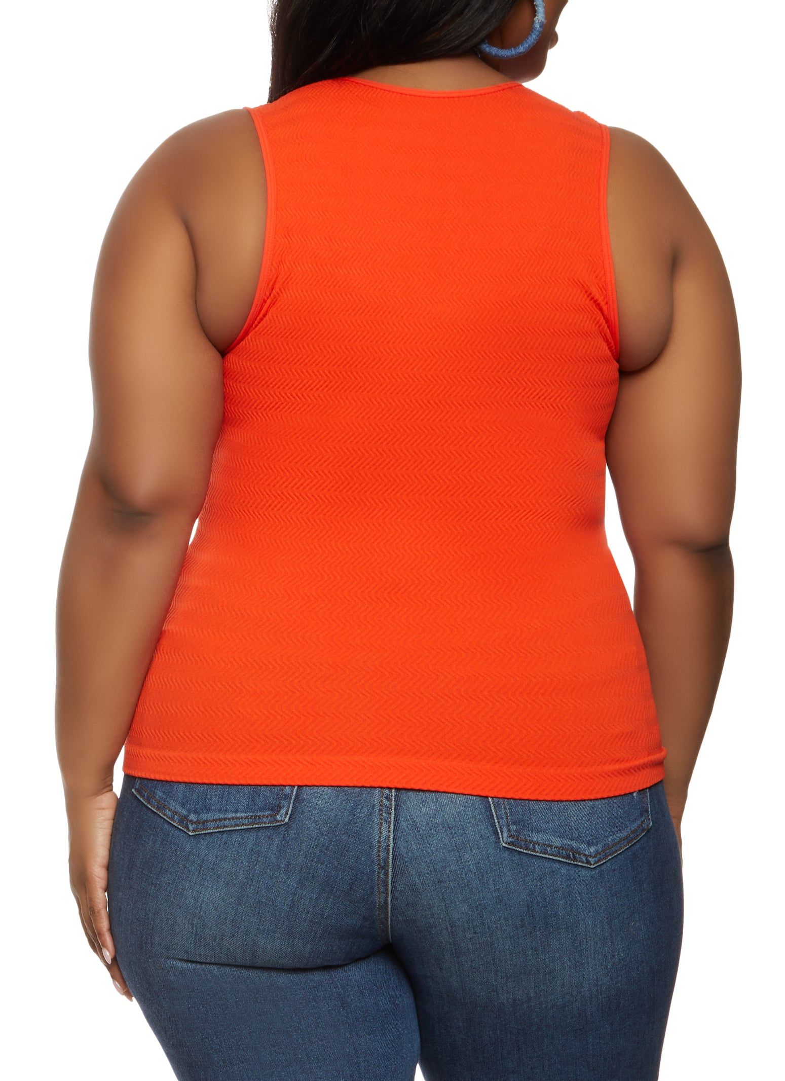 Plus Size Textured Knit Cropped Tank Top sold by Rainbow product image thumbnail 2