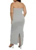 Plus Size Daisy Solid Tube Maxi Dress sold by Rainbow