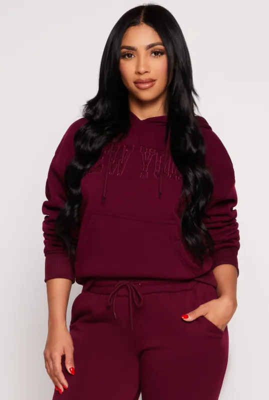 Fleece New York Pullover Hoodie sold by Rainbow