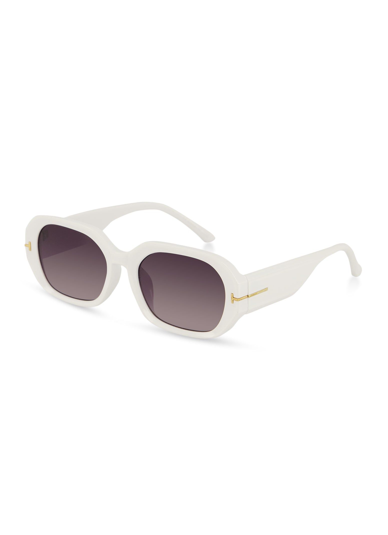 Metallic Temple Detail Retro Geometric Sunglasses sold by Rainbow product image thumbnail 2