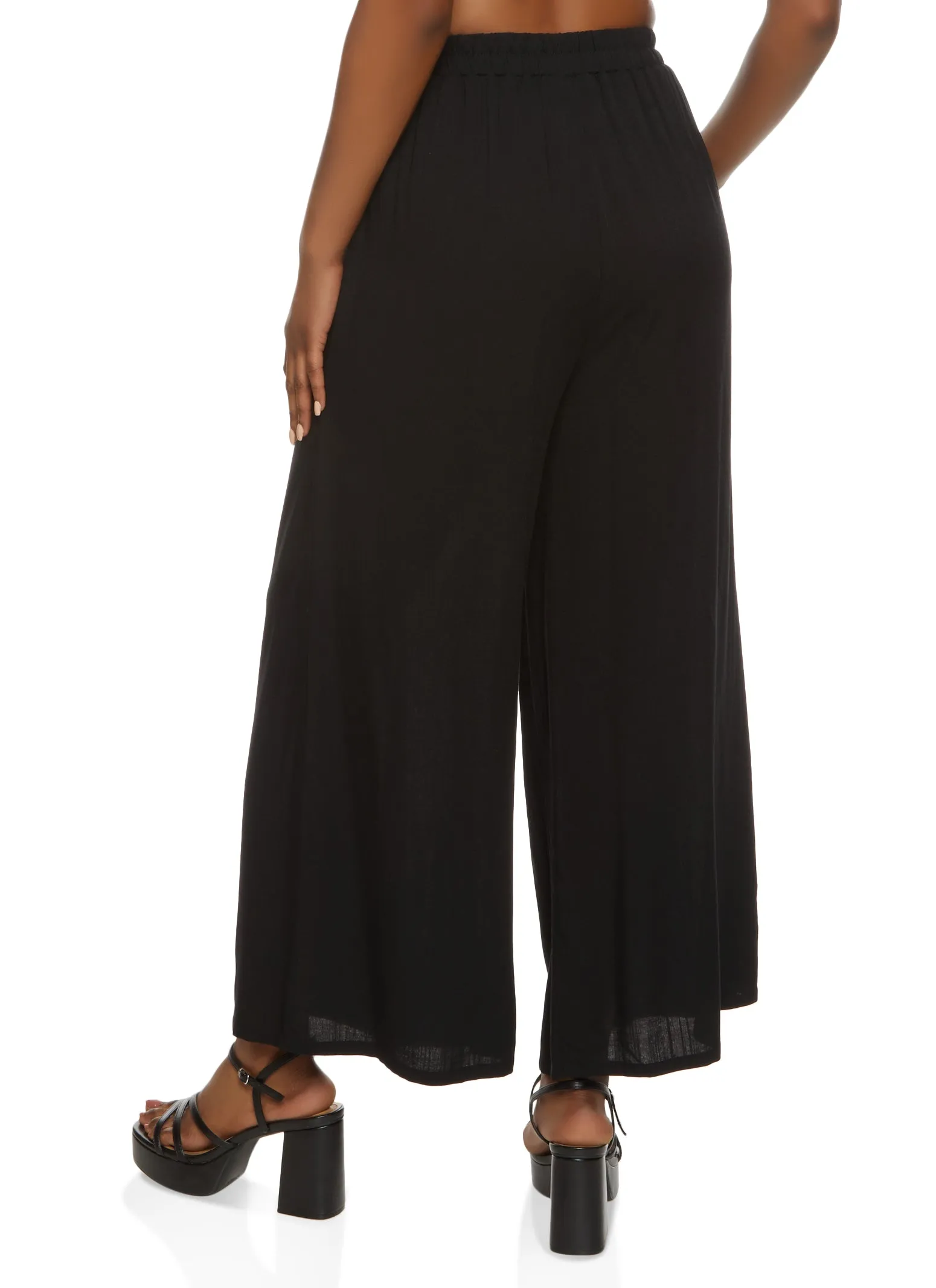 High Waisted Pull On Wide Leg Pants sold by Rainbow product image thumbnail 2