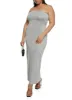 Plus Size Daisy Solid Tube Maxi Dress sold by Rainbow